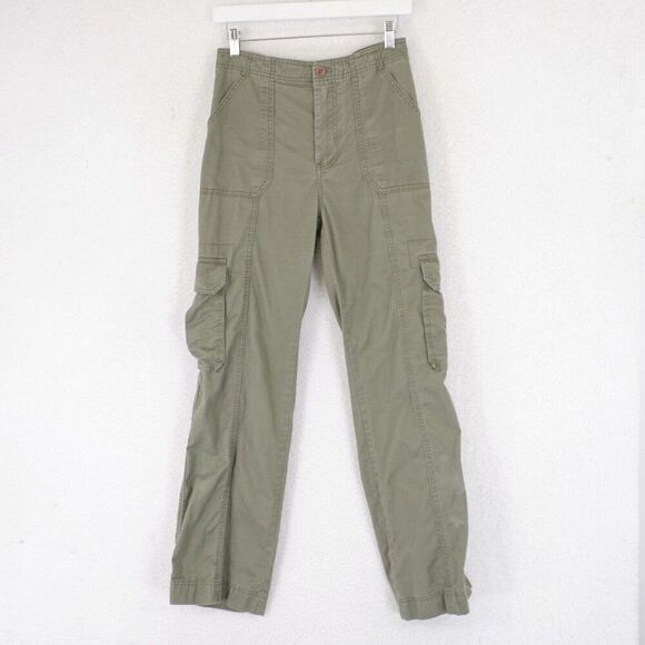 Abercrombie & Fitch Pants - Abercrombie &‎ Fitch Green Cargo Pants Size 2 27/31 High Rise
